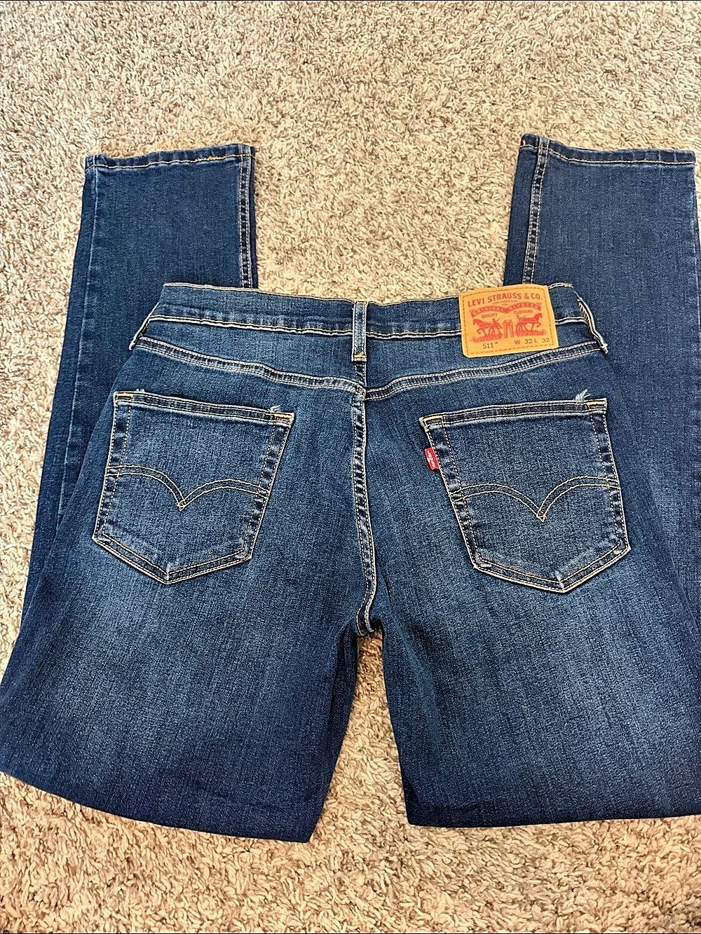 Men’s Levi's 511 Straight Leg Jeans Blue Waist 32 Length 32